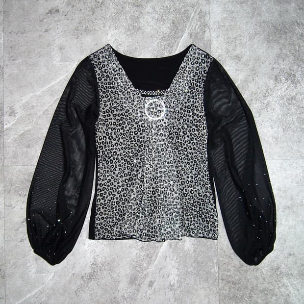 Black Leopard Through Top