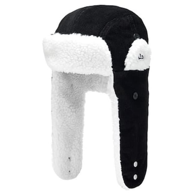 뉴에라 블랙 코듀로이 트래퍼 모자 Lsize