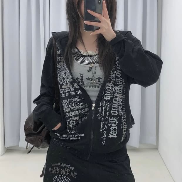 배드보이 후드집업 블랙