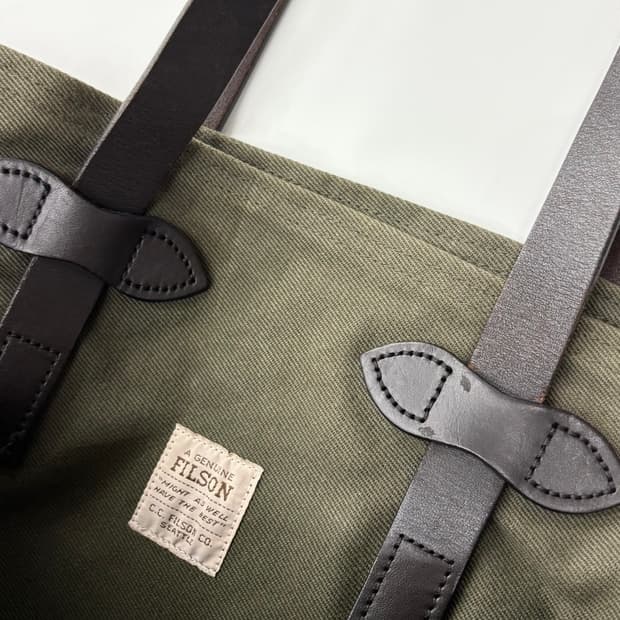 Filson 필슨 카키컬러 캔버스 토트백