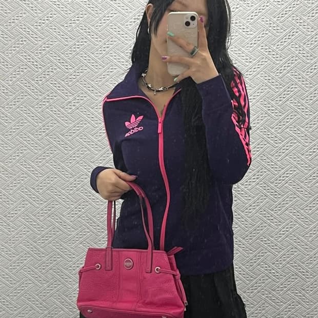 아디다스 Y2K 00's 퍼플핑크 져지 집업 95 C06727
