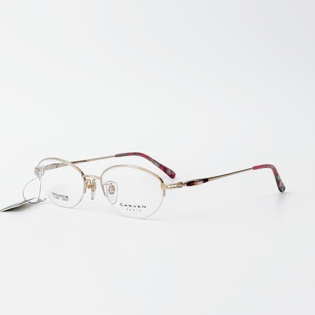 키지클럽 CARVEN 골드 반무테 데드스탁 빈티지안경