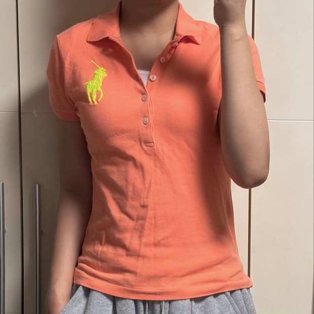 폴로 랄프로렌 빅포니 코랄 오렌지 카라티