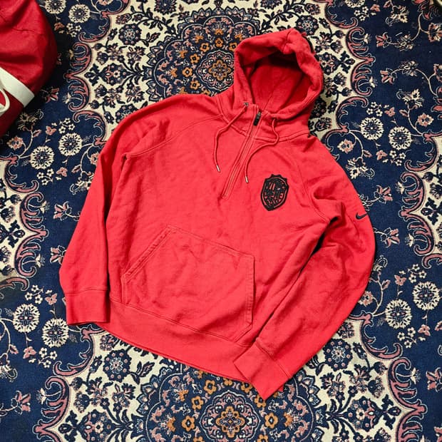 나이키(Nike) 코튼 후드 하프집업 L size