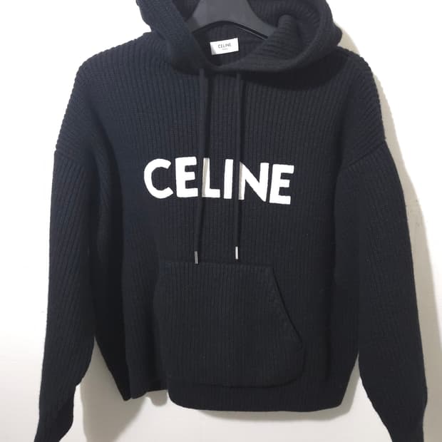 [새상품급] 셀린느 리브드 울 니트 후드 Xs Size