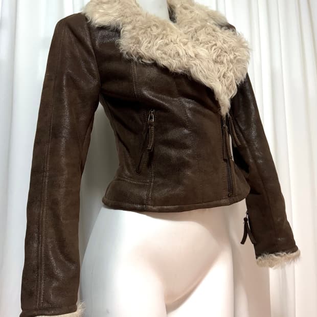 Brown shearling jacket