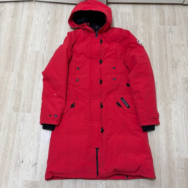 캐나다구스 여성 와펜 프리미엄 후드 롱패딩 S/90 