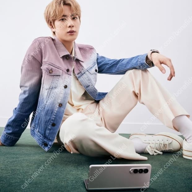 생로랑 타이다이 데님자켓 L 청자켓