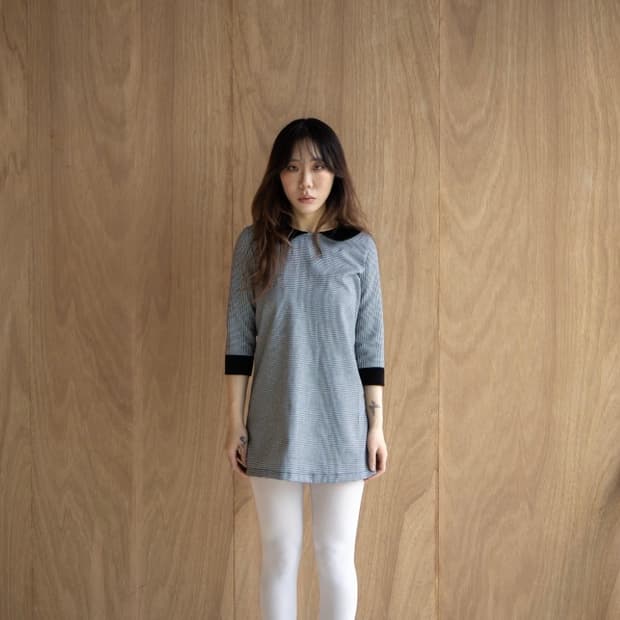 김프티 하운드투스 벨벳 미니 드레스