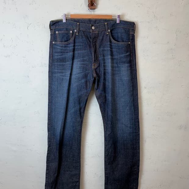 리바이스 501 워싱 데님팬츠