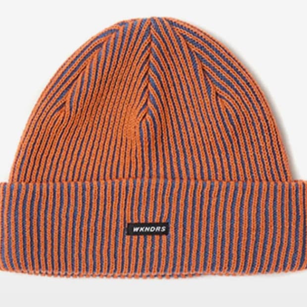 위캔더스 스트라이프 비니 오렌지