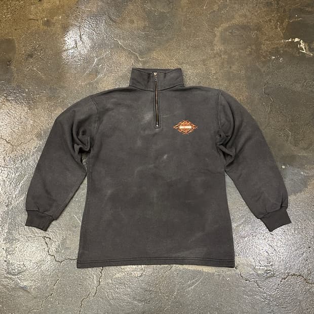 빈티지 할리데이비슨 하프집업 맨투맨 블랙 L