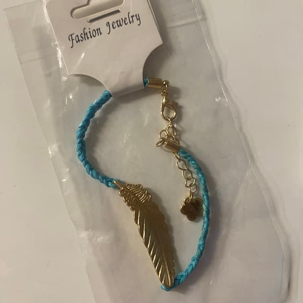 일본 새상품 깃털 모양 팔찌