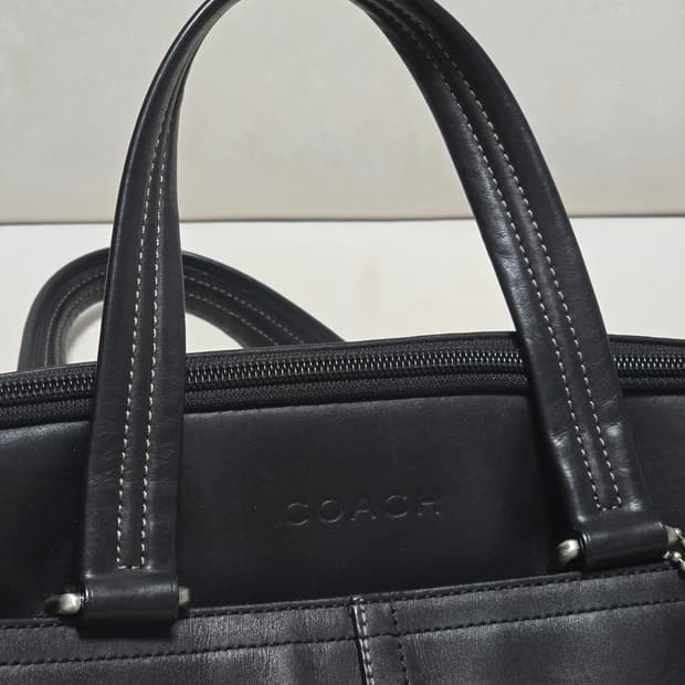 코치 Coach 해밀턴 블랙 레더 2way 브리프케이스