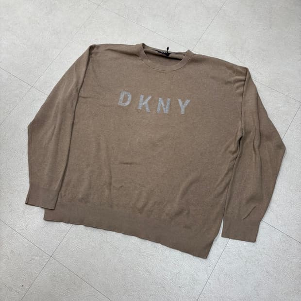 Dkny 빅로고 브라운 박시 니트