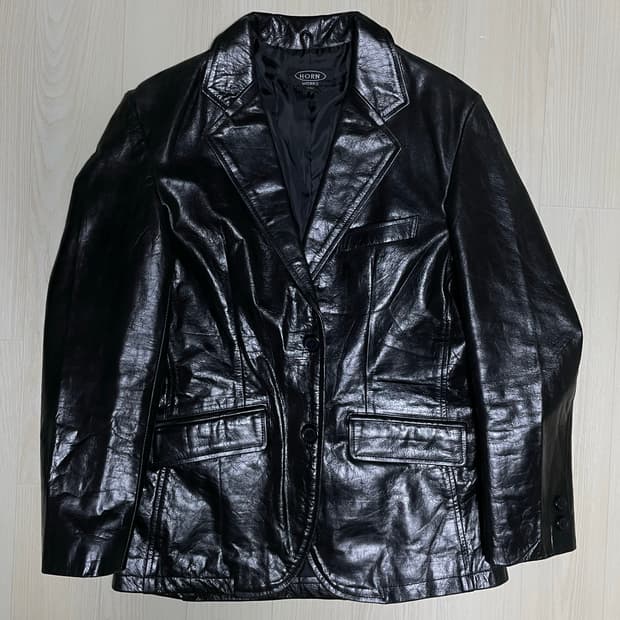 [95] HRON WORKS 레더 블레이저