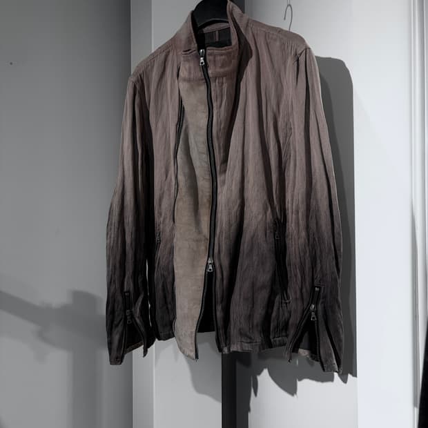 ISAMU KATAYAMA BACKLASH suede trim jacke