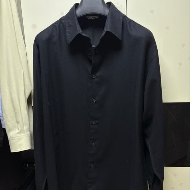 [5] 오라리 슈퍼 라이트 울 셔츠 블랙 24AW