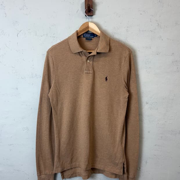 폴로랄프로렌 포니 로고 브라운 카라 롱 슬리브