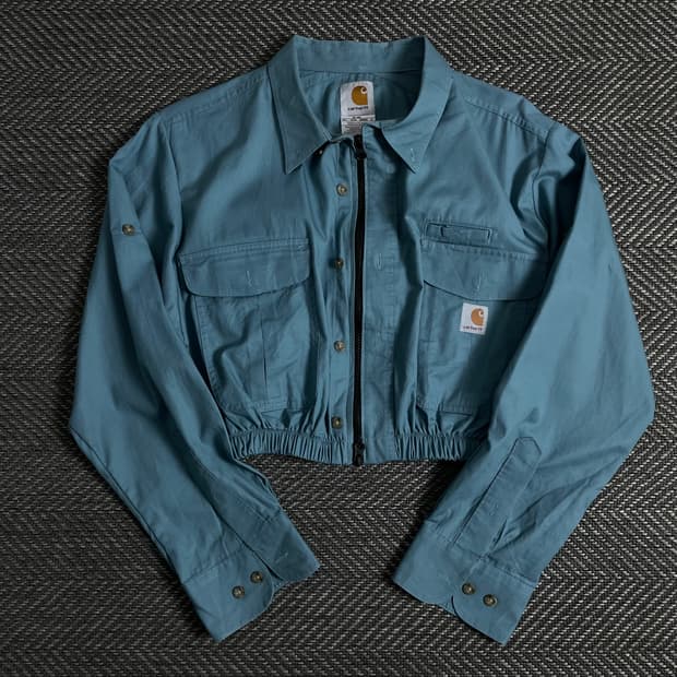 칼하트 크롭 리메이크 투웨이 셔츠 자켓o 3279