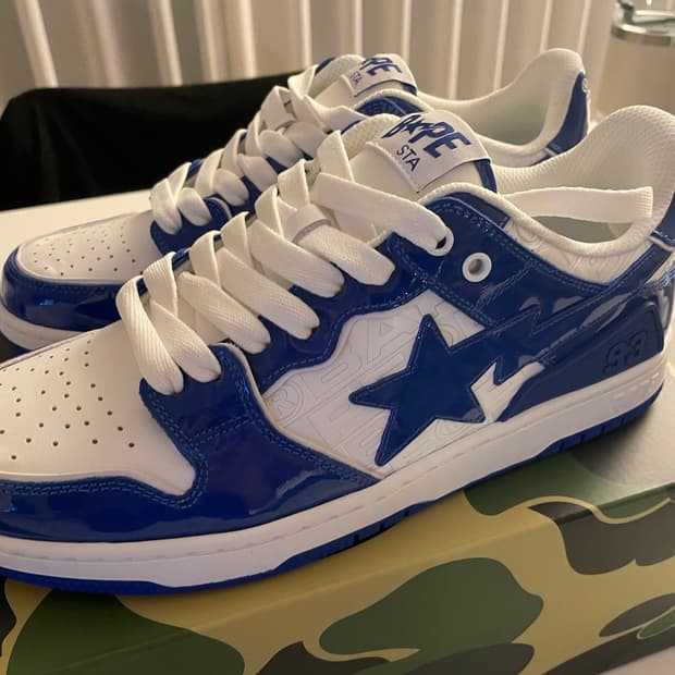베이프스타 신발 Bape SK8 STA blue white