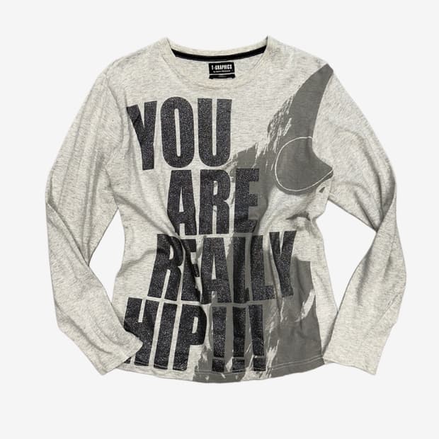 glitter lettering grey t-shirt