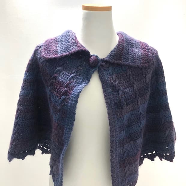 Purple Knit Cape