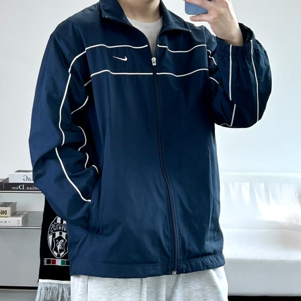 나이키 스우시 센터라인 네이비 트랙 자켓 M