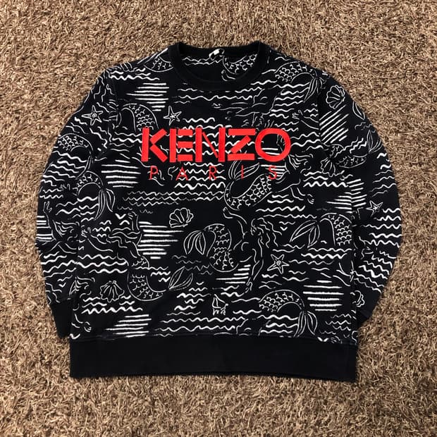 겐조 패턴 로고 맨투맨 스웻셔츠