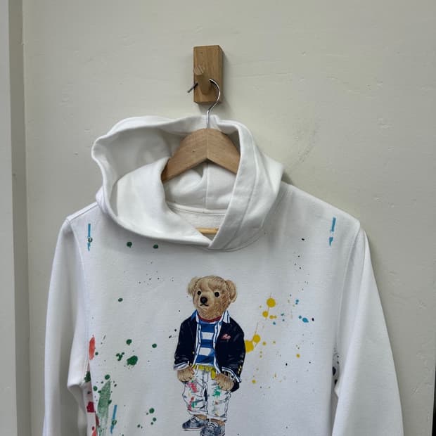 16650 - 폴로 랄프로렌 페인팅 베어 후드티