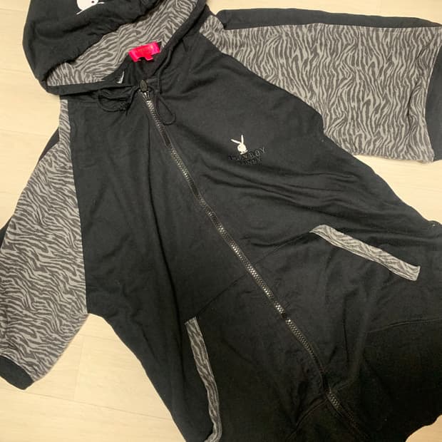 플레이보이 버니 반팔 후드집업 빈티지