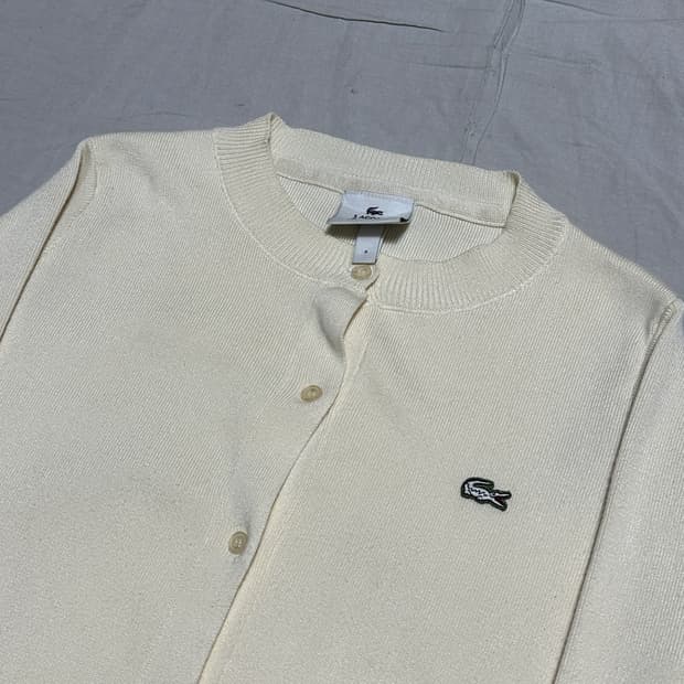 S 라코스테 로고 니트 가디건