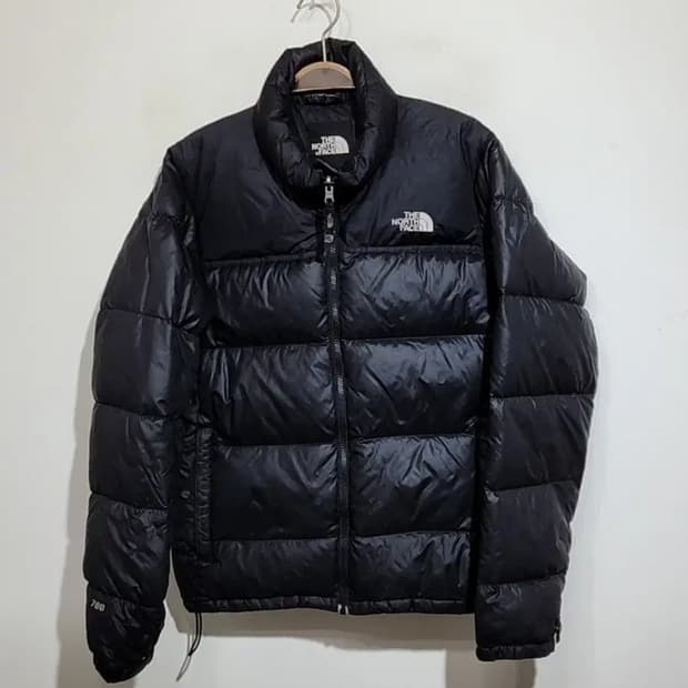 (L) 노스페이스 구스다운 눕시패딩 점퍼 블랙 거위털 700 자켓 