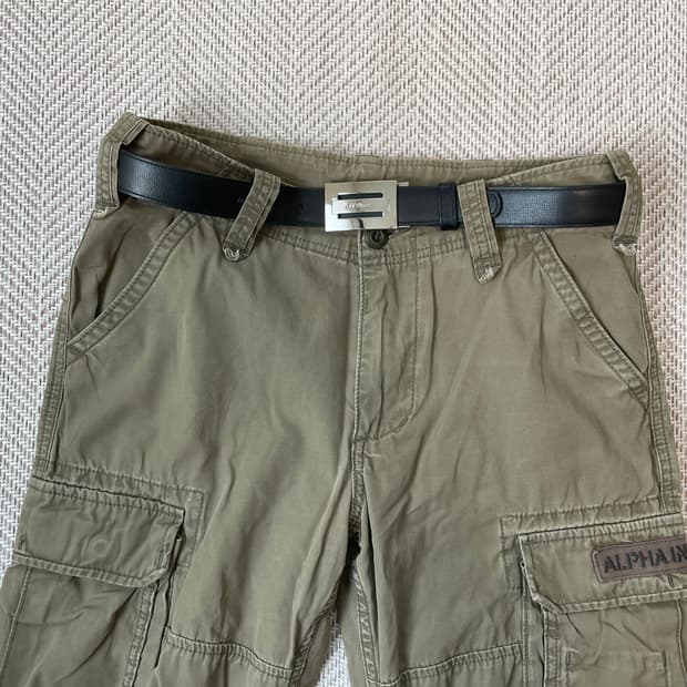 S.T. Dupont 실버 레더 벨트 