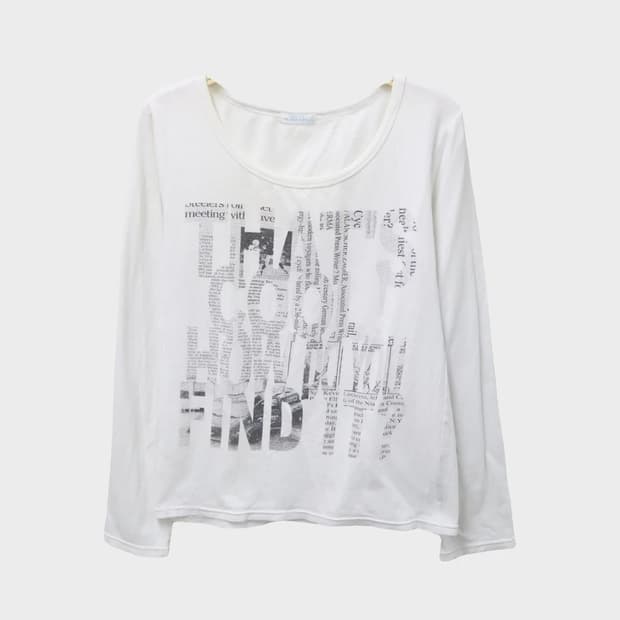 Relache y2k 프린트 롱슬리브 티셔츠 64519