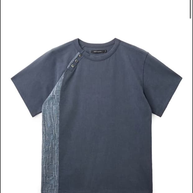 해칭룸curved henley neck tee blue(2.3)사이즈