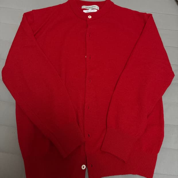 브라운야드 라운드 가디건 레드 3사이즈
