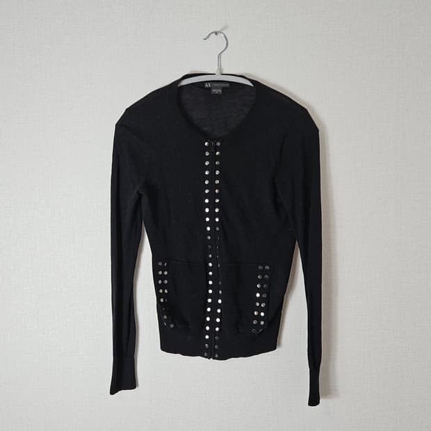 아르마니 익스체인지 경량 가디건 y2k 일본 빈티지 S 80