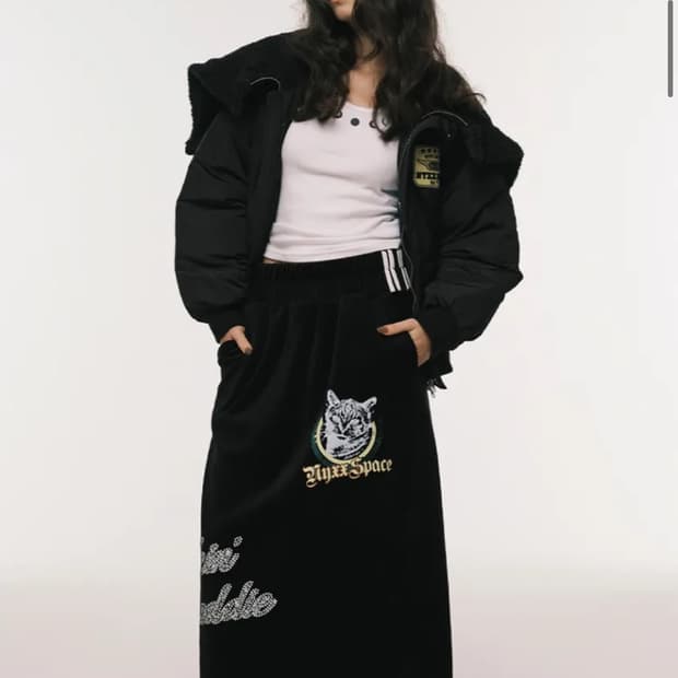 nyxx 벨벳 스커트