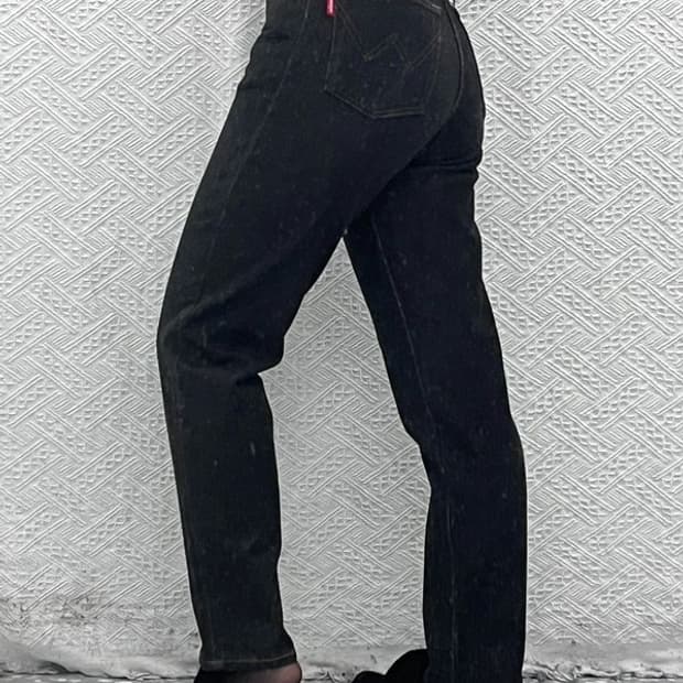 랭글러 빈티지 캐주얼 흑청 데님팬츠 29인치 C08062