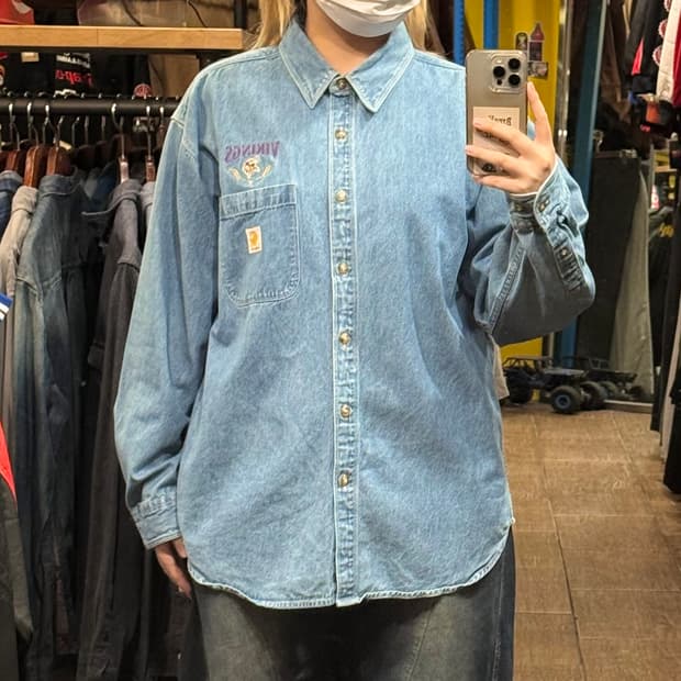 [HI] 칼하트 긴팔 데님셔츠 스카이블루