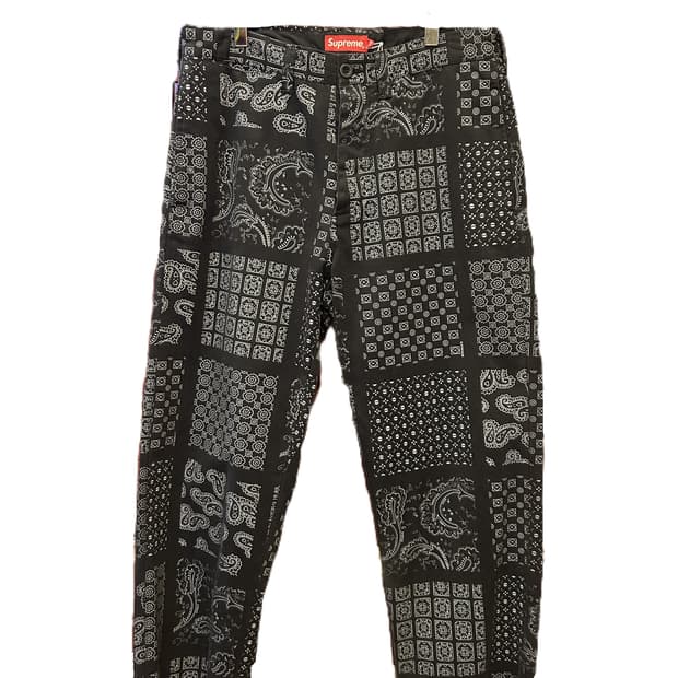 슈프림 반다나 패치워크 팬츠