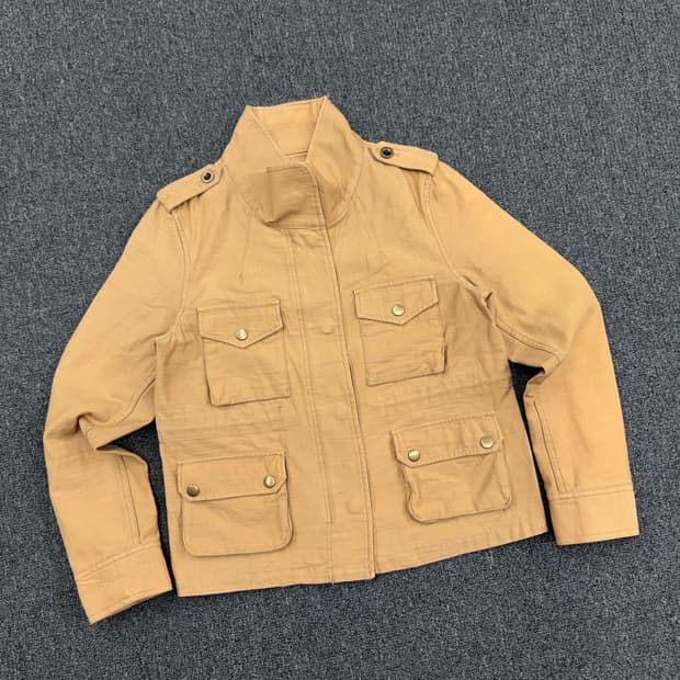 38)Bou Jeloud 빈티지 여성 포켓 베이지 자켓