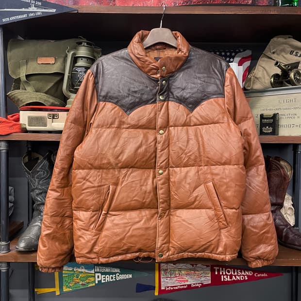 JPN 프리덤 램 스킨 양가죽 스포츠 웨어 다운 패딩 자켓 N62