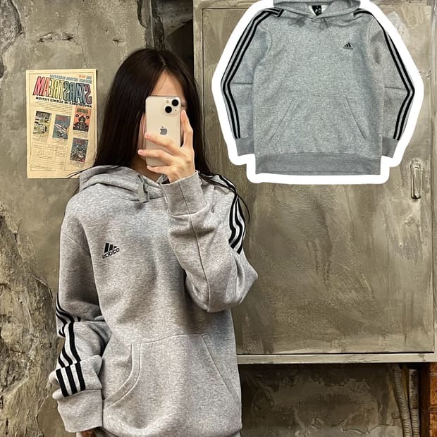 아디다스 후드티 그레이 2XL #csz439