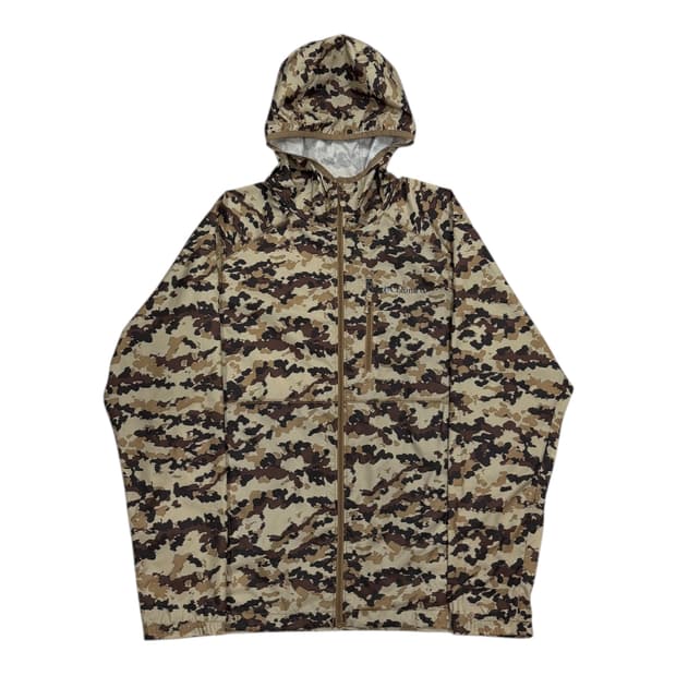 컬럼비아 빈티지 밀리터리 카모플라쥬 나일론 바람막이 자켓 M