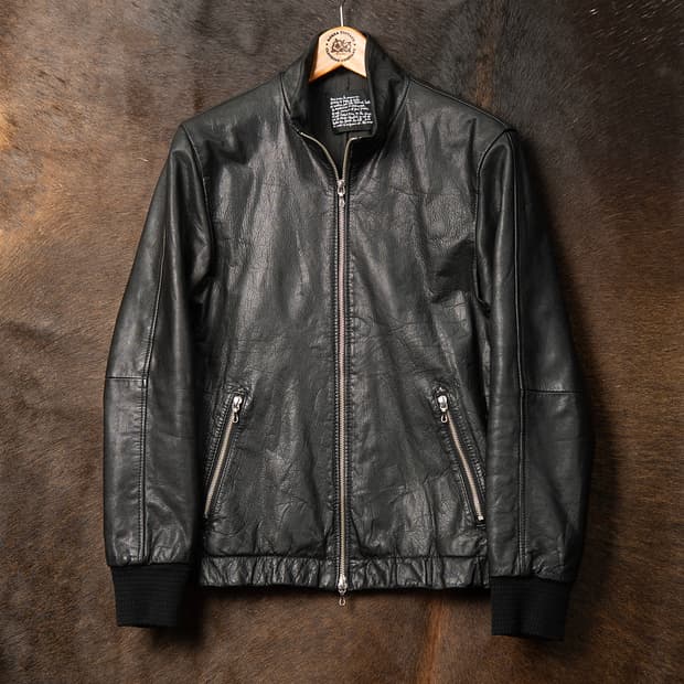 [95] 나노 유니버스 NANO UNIVERSE 고트스킨 레더 블루종 