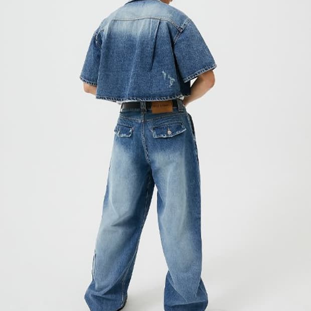 Esc studio 포켓 워싱 데님 팬츠