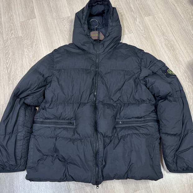 22FW 스톤아일랜드 크링클랩스 패딩 블랙 XXL