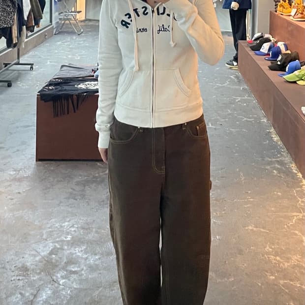 홀리스터 화이트 후드집업 H1183